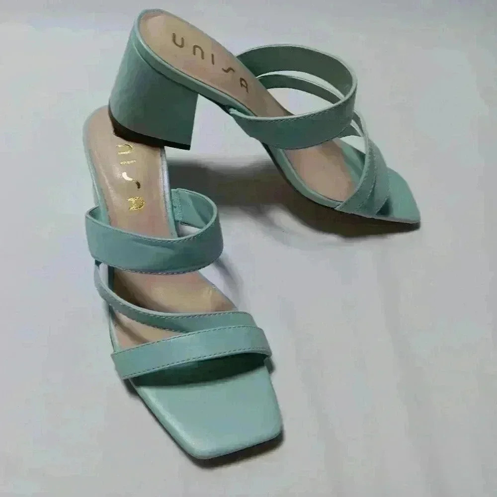Unisa Block heel,Open, Square  toed Pumps .
